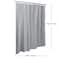 Bath Bliss Silver Microfiber Soft Touch Seersucker Design Shower Curtain Liner